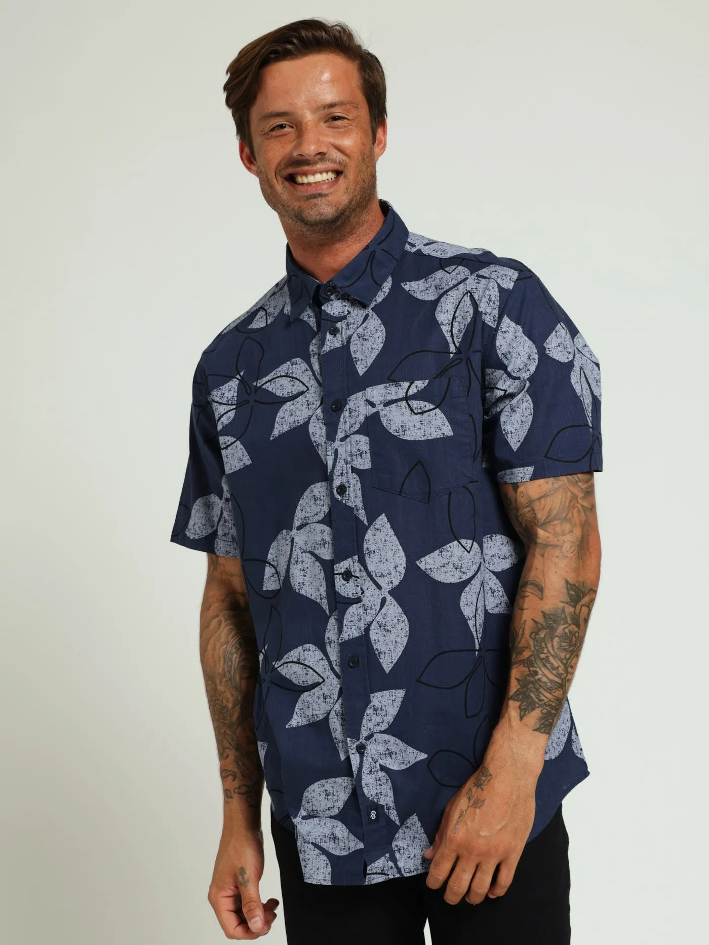 Floral Print Shirt - Blue sold by Edgars