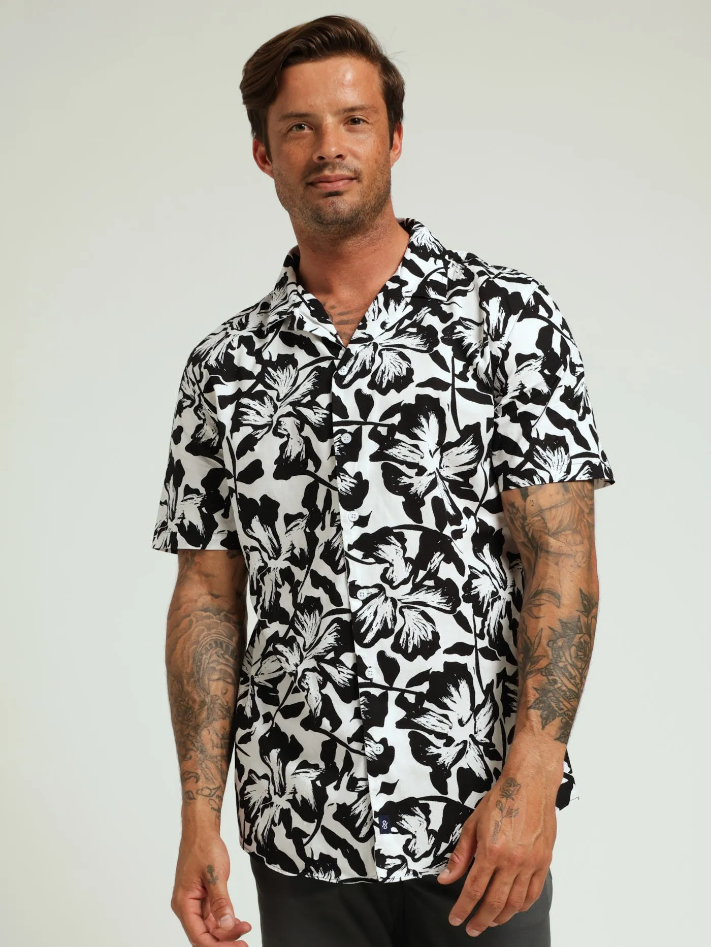Floral Shirt - Black/White sold by Edgars
