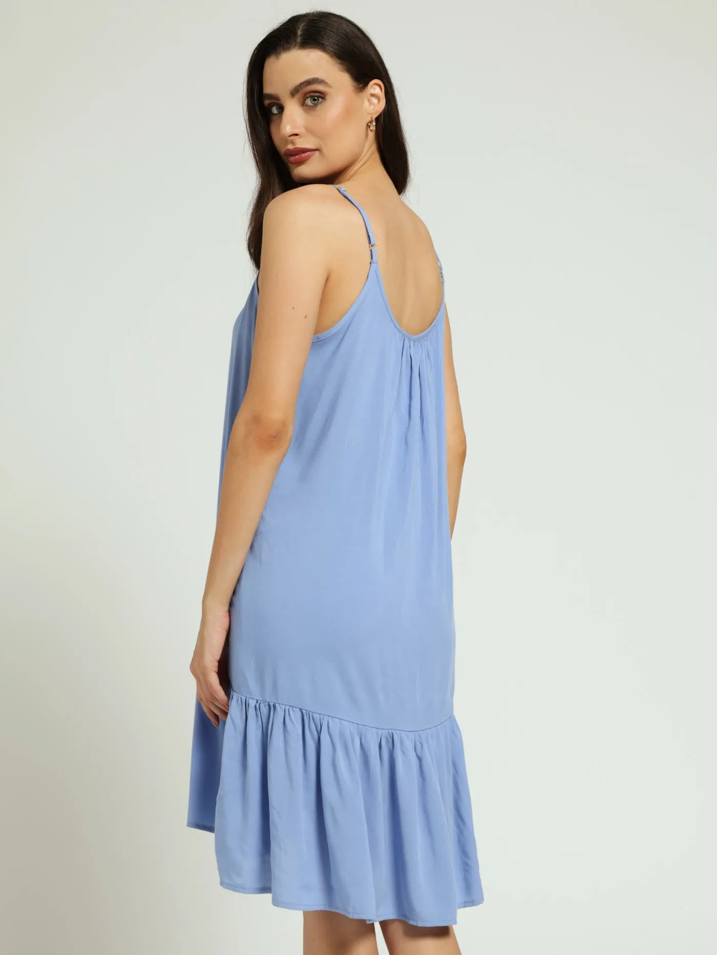 Sleeveless Strappy Peplum Hem Mini Dress - Periwinkle sold by Edgars product image thumbnail 3