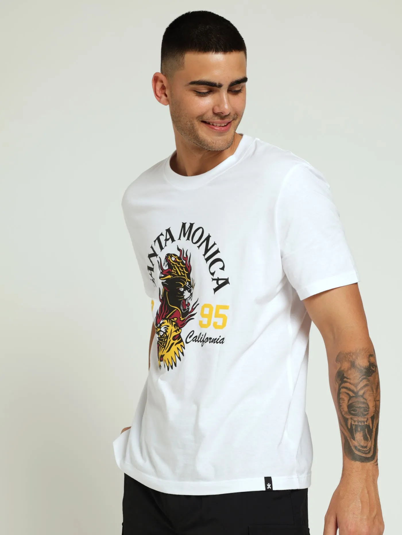 Tiger & Puma Print Tee - White sold by Edgars product image thumbnail 2
