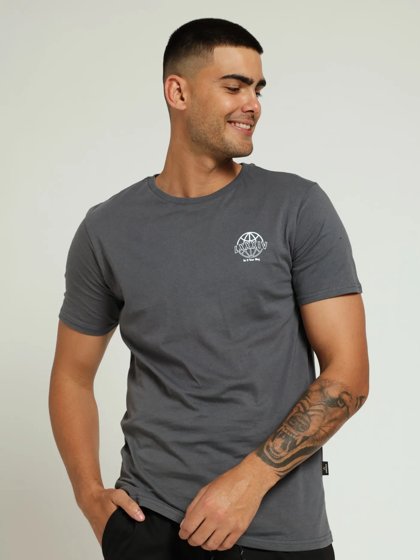 Logo Tee - Charcoal sold by Edgars