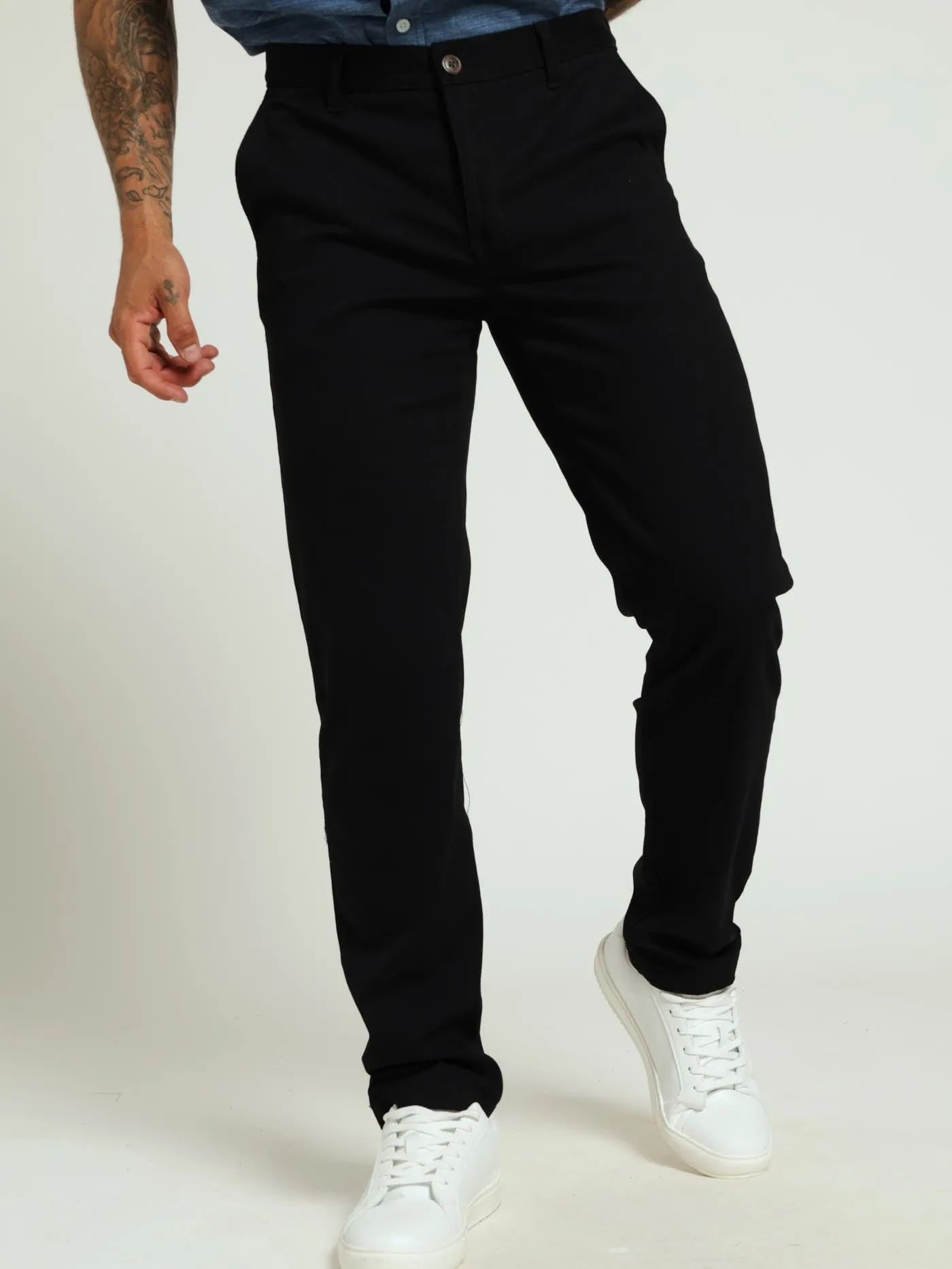 Slim Fit Chino - Black sold by Edgars