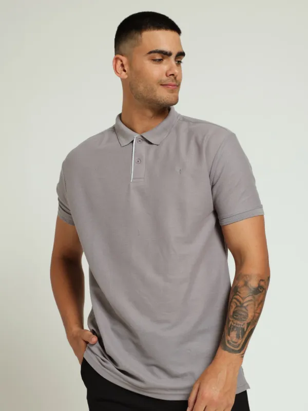 Pique Tip Golfer - Light Grey sold by Edgars