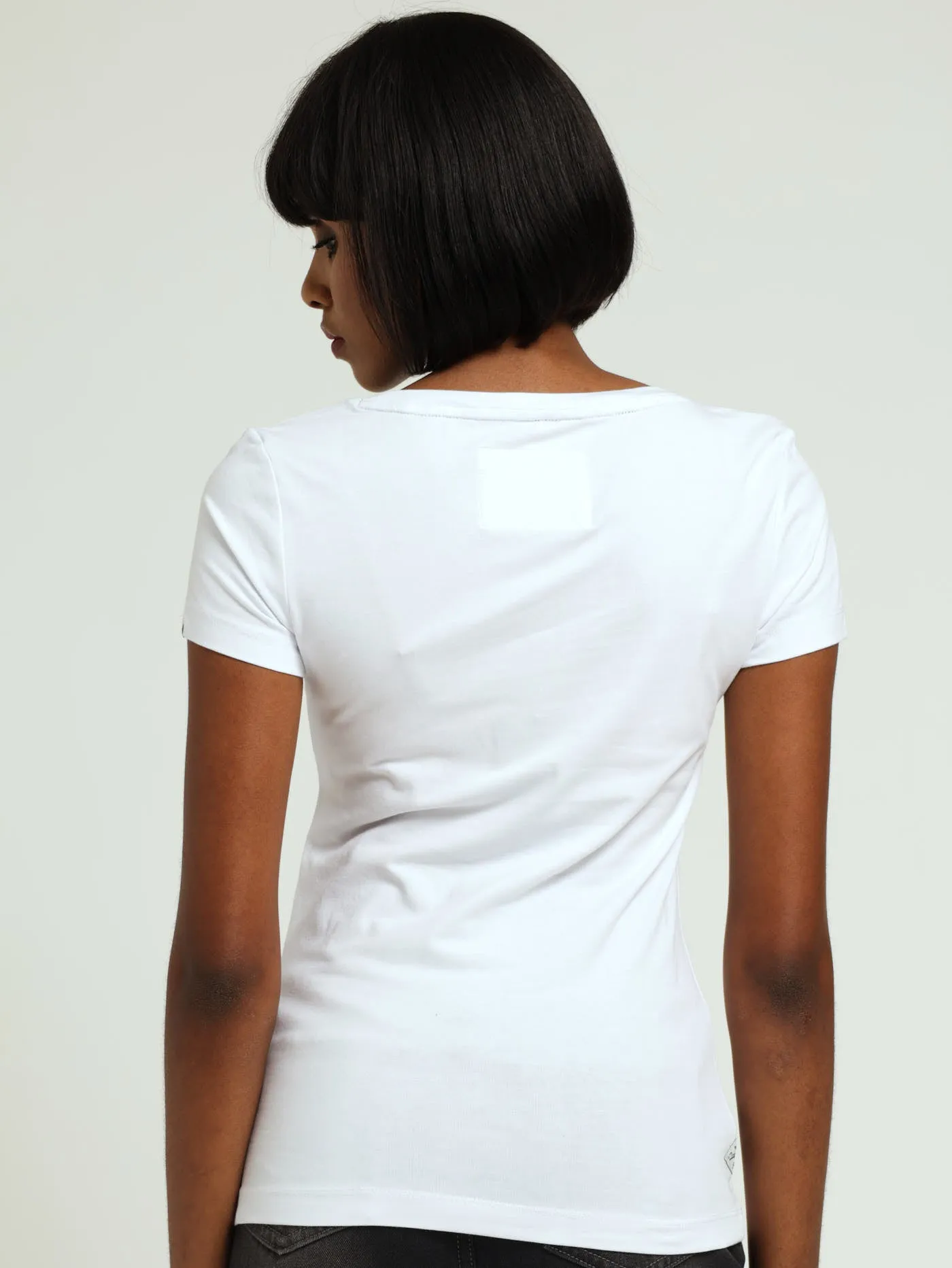 Embroidery Square Neckline Tee - White sold by Edgars product image thumbnail 3