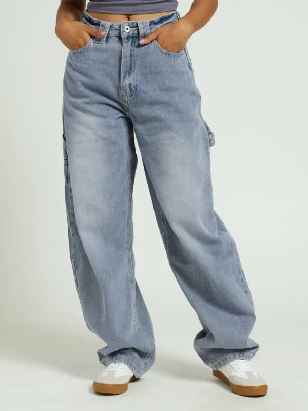 Barrel Carpenter Jean - Salty Light Wash sold by Edgars