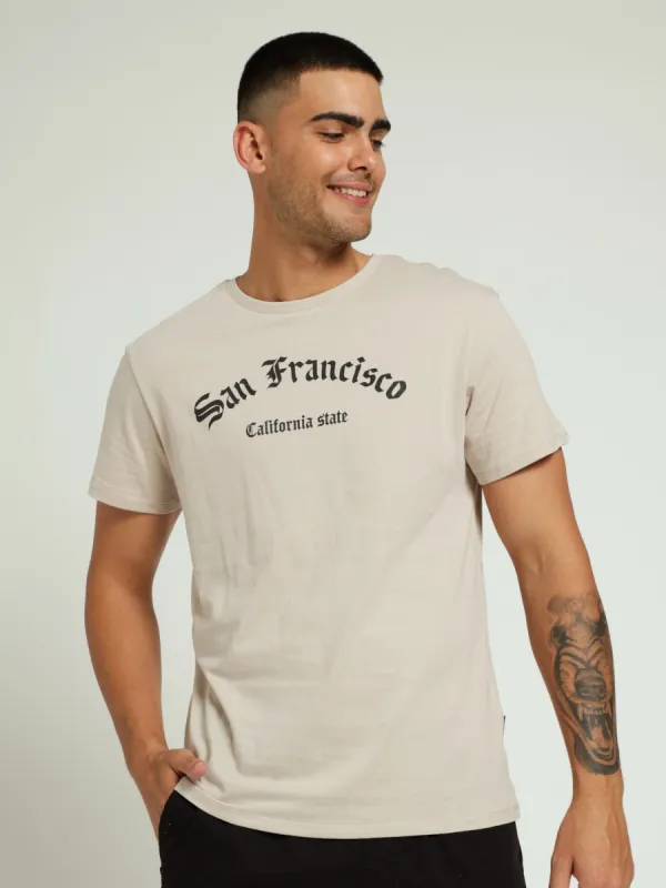 Basic Print Tee - Stone sold by Edgars 