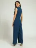 Tie Neck Jumpsuit - Dark Teal sold by Edgars 