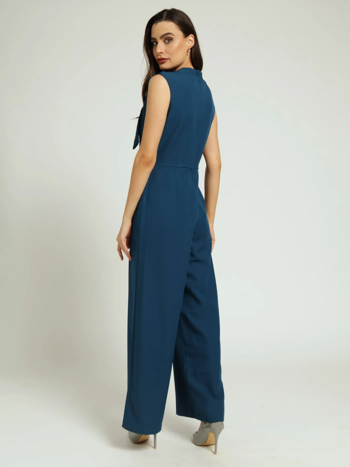 Tie Neck Jumpsuit - Dark Teal sold by Edgars product image thumbnail 3