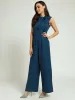 Tie Neck Jumpsuit - Dark Teal sold by Edgars 