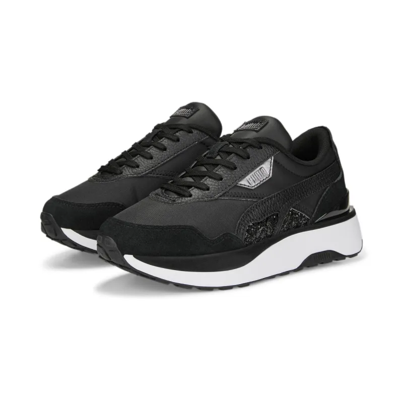 Cruise Rider Sequin Lace Up Sneaker - Black sold by Edgars 