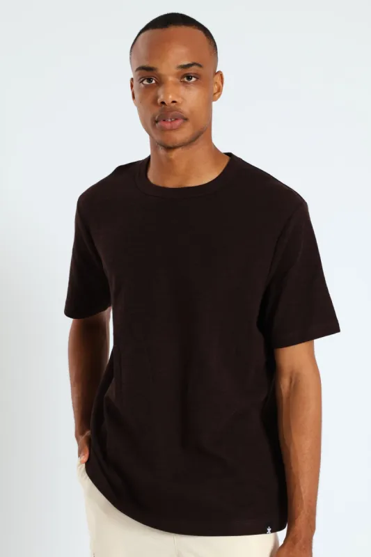 Crepe Rib Tee - Chocolate made by Edgars