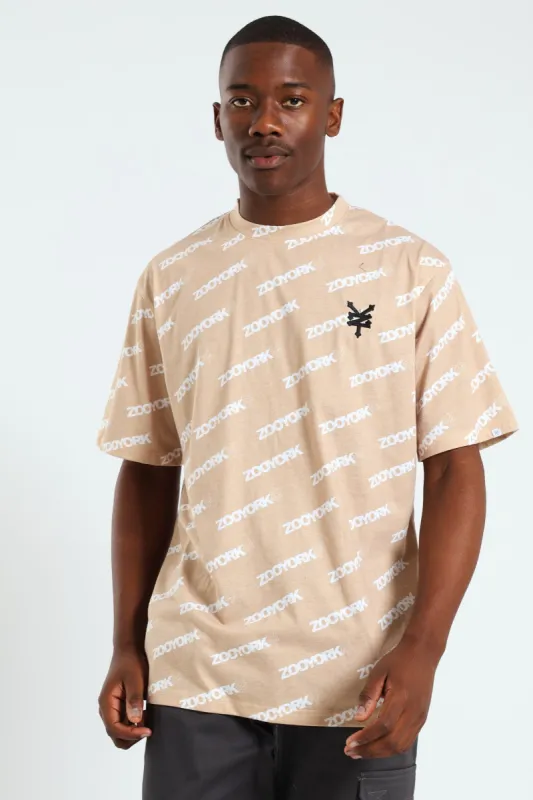 Zoo York Print Tee - Camel made by Edgars