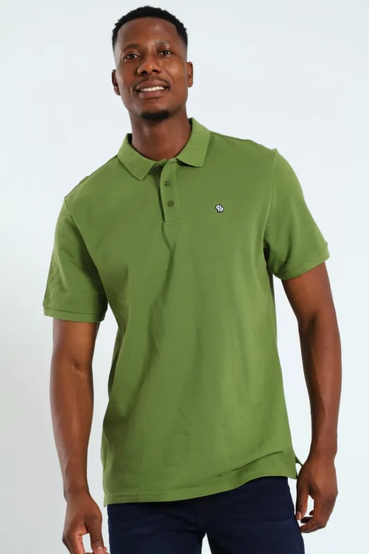 Basic Regular Fit Golfer - Olive sold by Edgars 