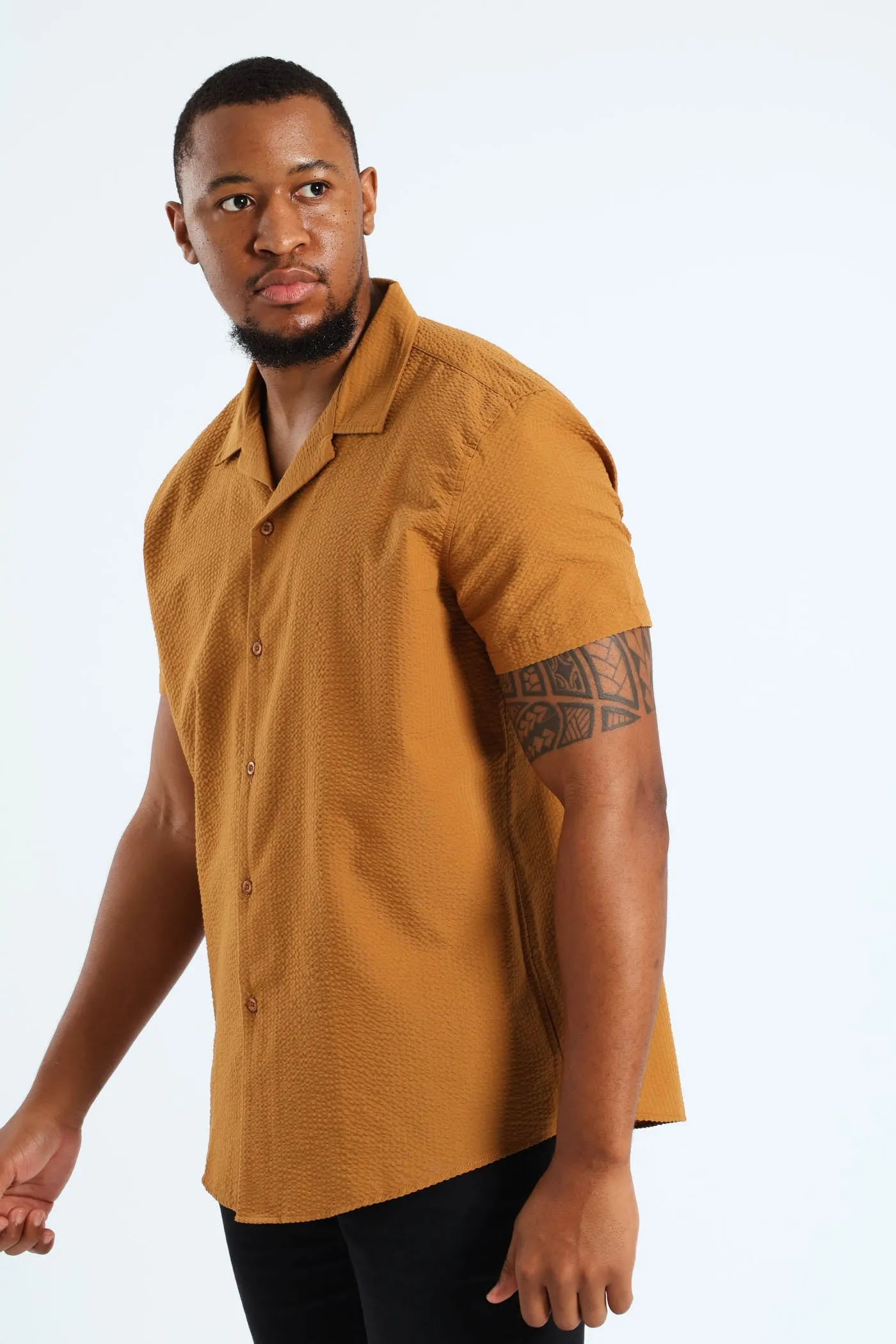 Seersucker Shirt - Camel sold by Edgars product image thumbnail 2