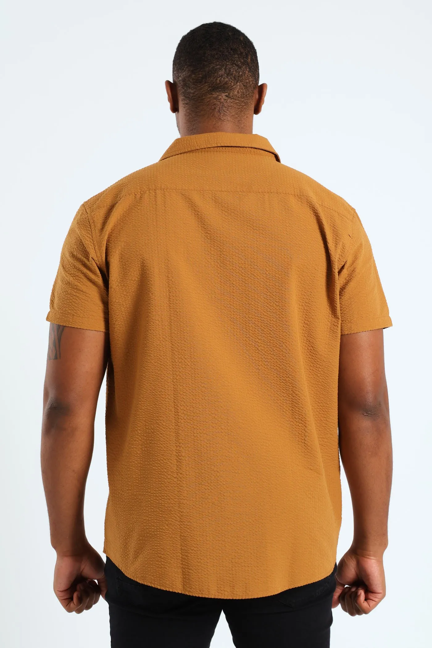 Seersucker Shirt - Camel sold by Edgars product image thumbnail 3