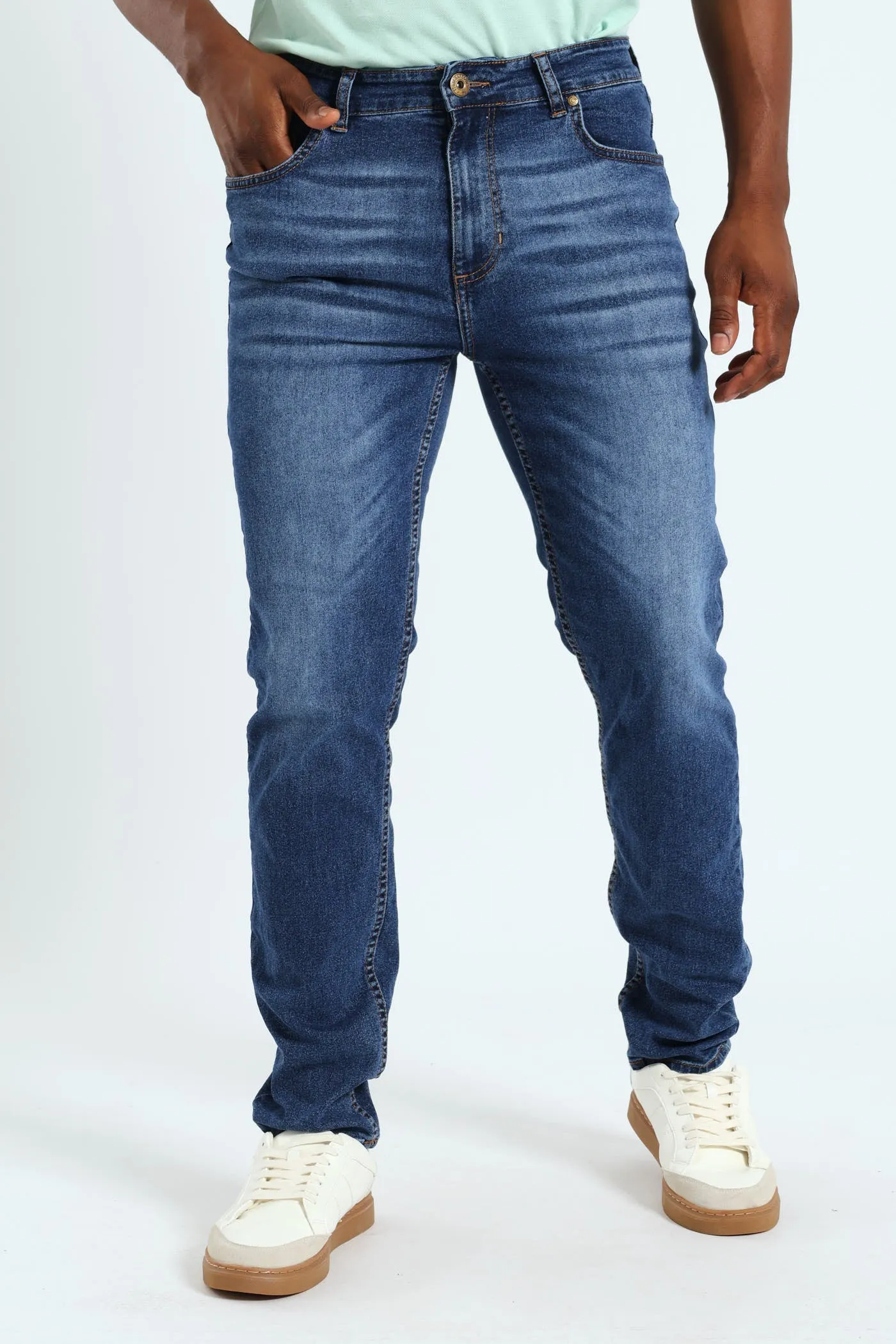 Vintage Straight Fashion Denim Jean - Mid Denim sold by Edgars