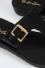 Buckle Detail Thong Sandal On Comfort Outsole - Black sold by Edgars