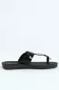 Buckle Detail Thong Sandal On Comfort Outsole - Black sold by Edgars