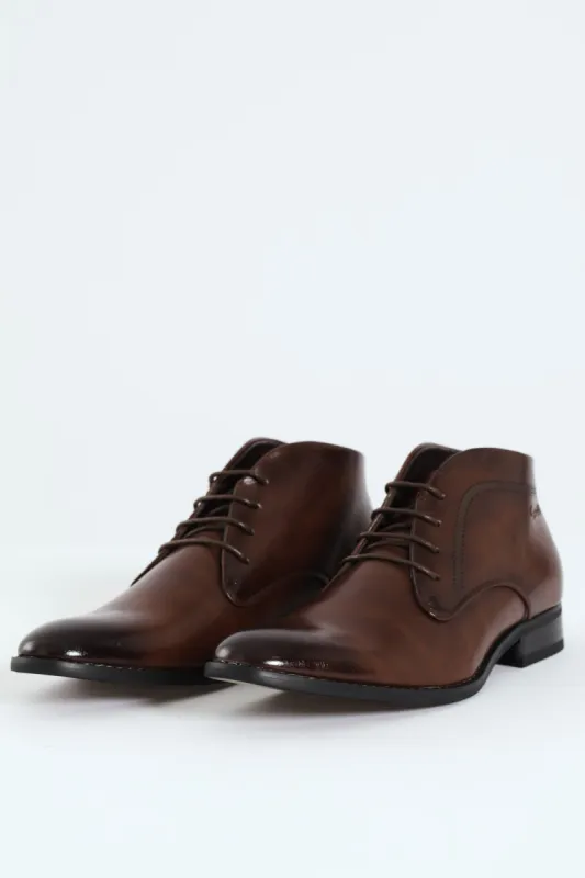 Lace Up Ankle Boot - Brown sold by Edgars