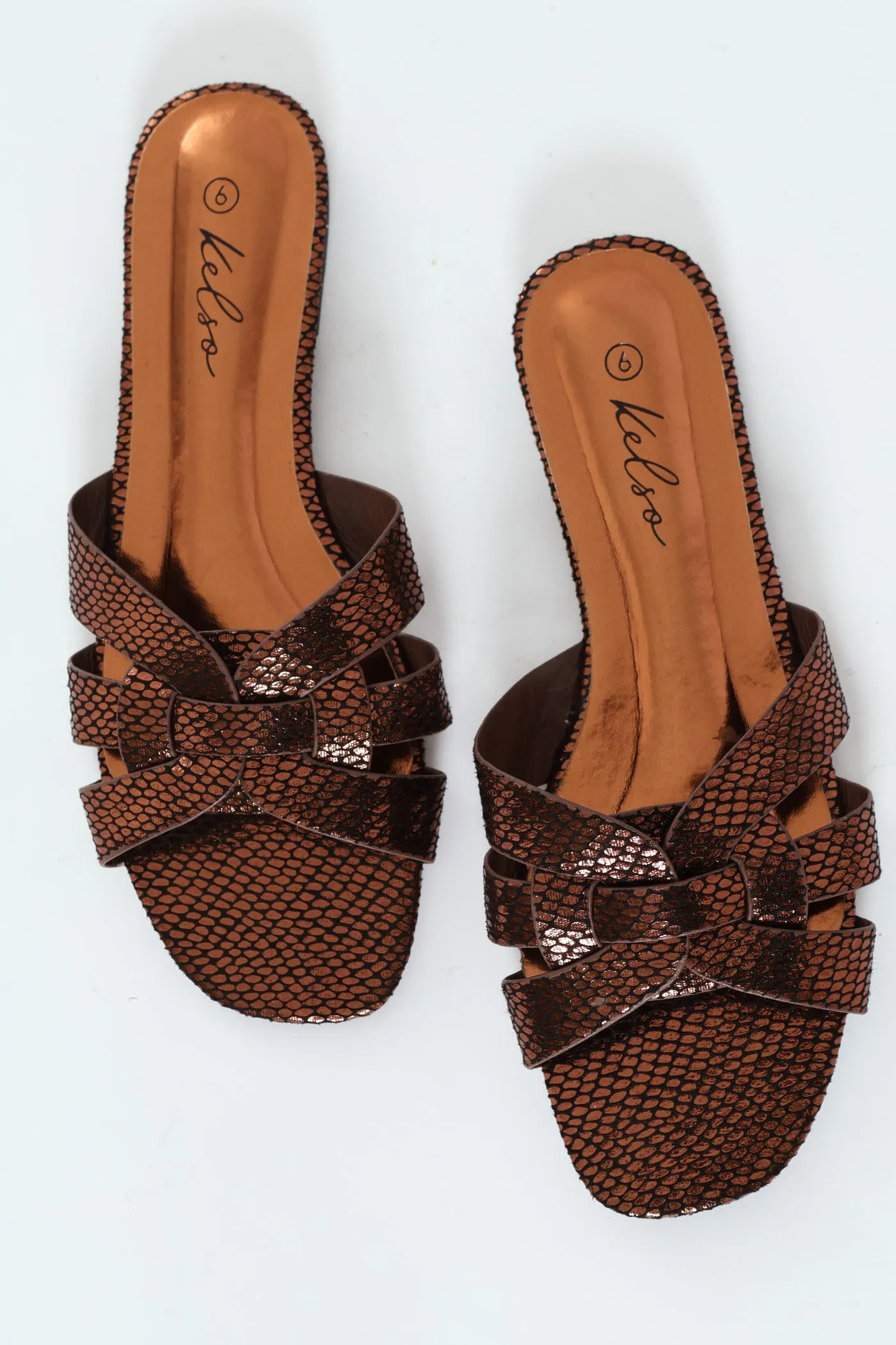 Interlink Basic Mule Sandal - Bronze sold by Edgars