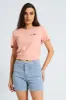 Patch Pocket Denim Knit Mid Thigh Shorts - Light Wash sold by Edgars