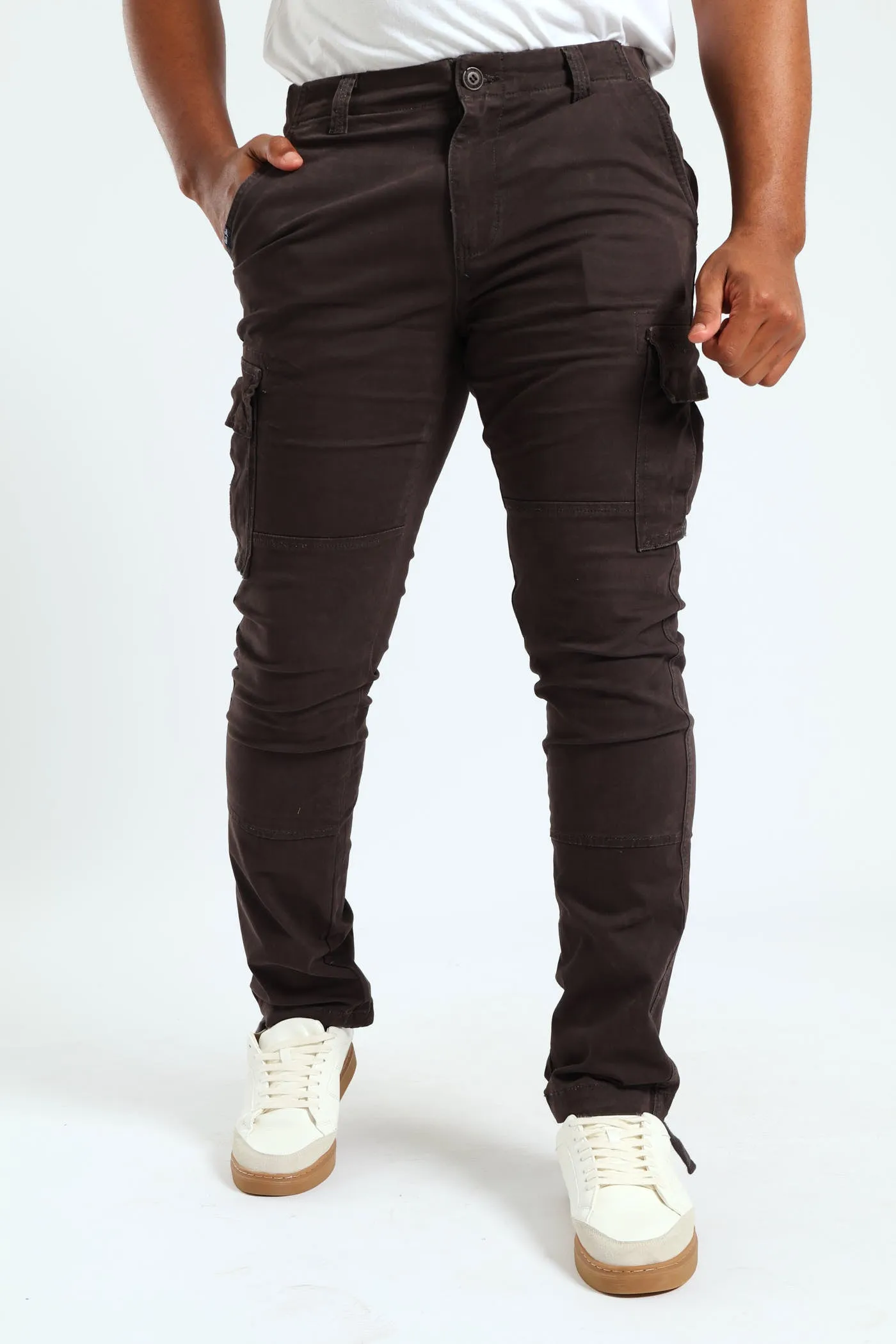 Stretch Twill Cargo Pants - Charcoal sold by Edgars