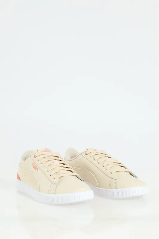 Vikky V3 Leather Sneaker - Beige sold by Edgars