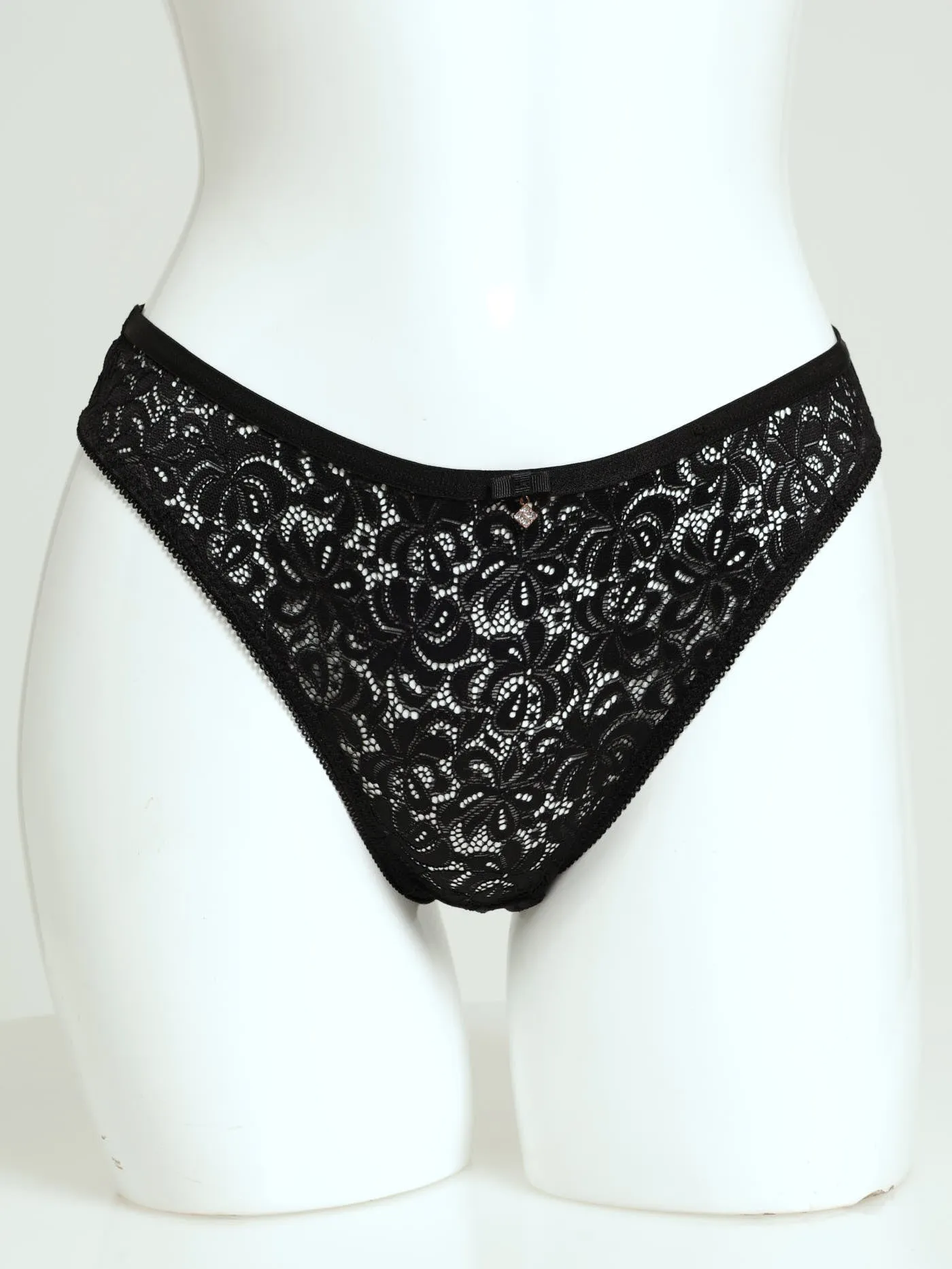 Full Lace Brazilan Panty - Black sold by Edgars