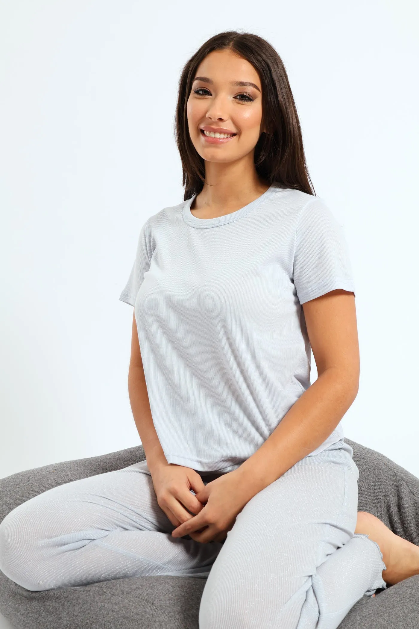 Sparkly Short Sleeve Tee - Blue sold by Edgars