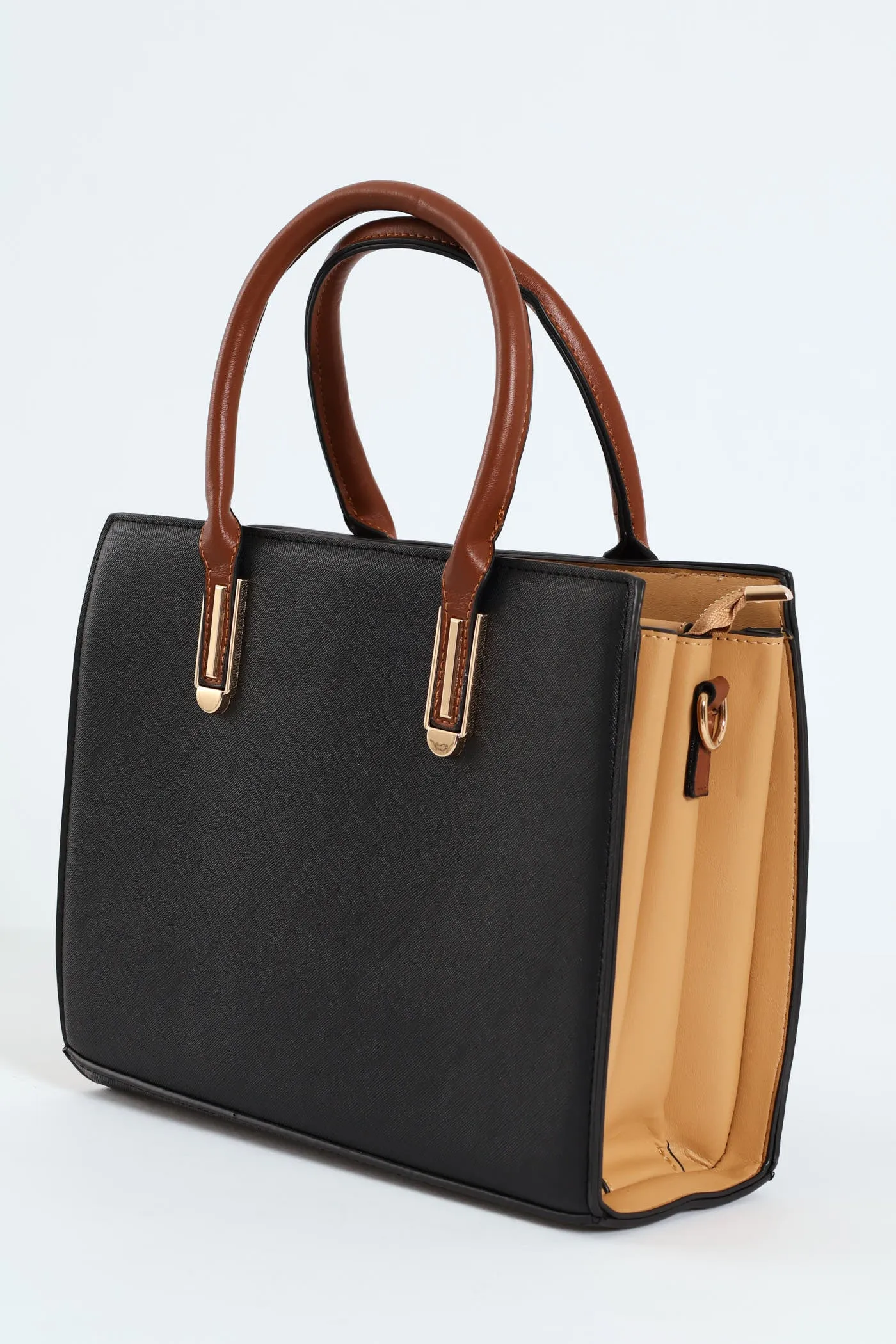 Multi Compartment Square Tote Bag - Black sold by Edgars product image thumbnail 2