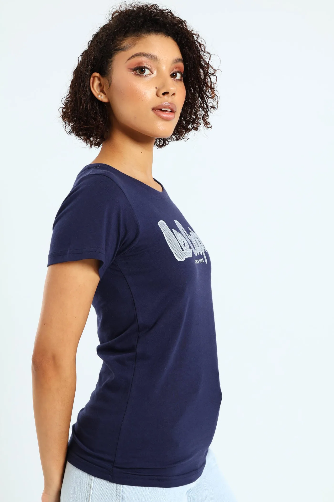 Ladies Lurex Embroidered Tee - Navy sold by Edgars product image thumbnail 2