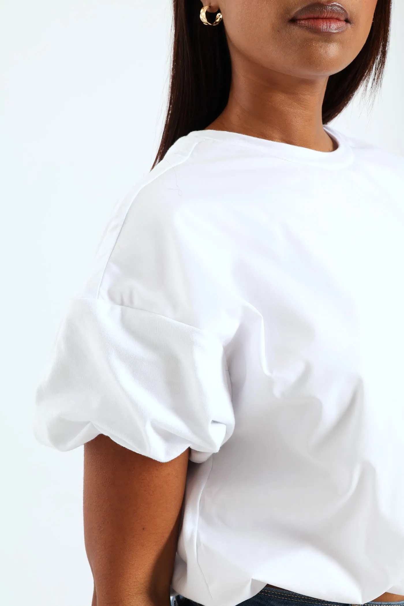 Bubble Sleeve & Hem Combo Top - White sold by Edgars product image thumbnail 4