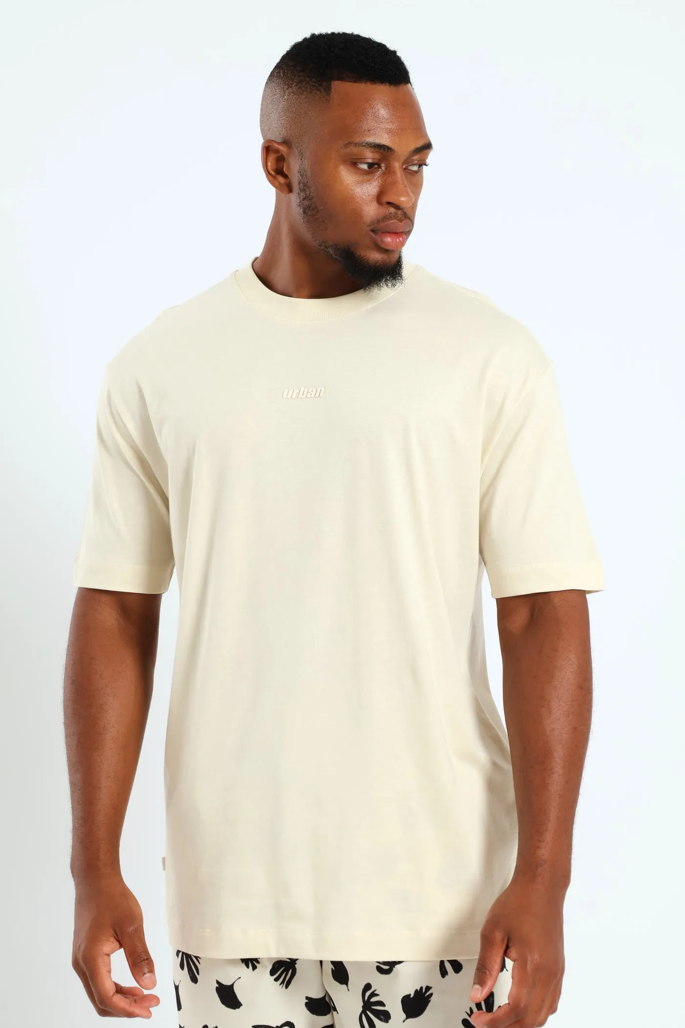 Center Logo Tee - Stone sold by Edgars
