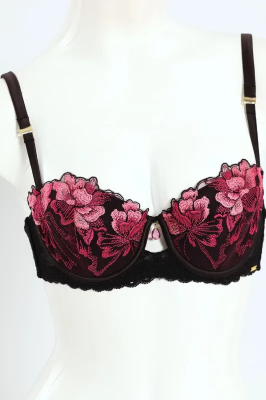 Embroidered Lace Lightly Padded Balconette Bra sold by Edgars