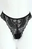 3 Pack Lace Built Up G-String Panties - Black/Wine/Teal sold by Edgars