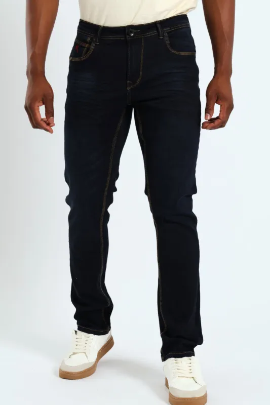 Thunder Slim Denim Jean - Blue/Black sold by Edgars