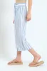 Culotte Self Tie Paperbag Wideleg Pants - White/Blue sold by Edgars
