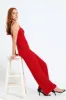 Jumpsuit With An Underbust Cutline - Red sold by Edgars