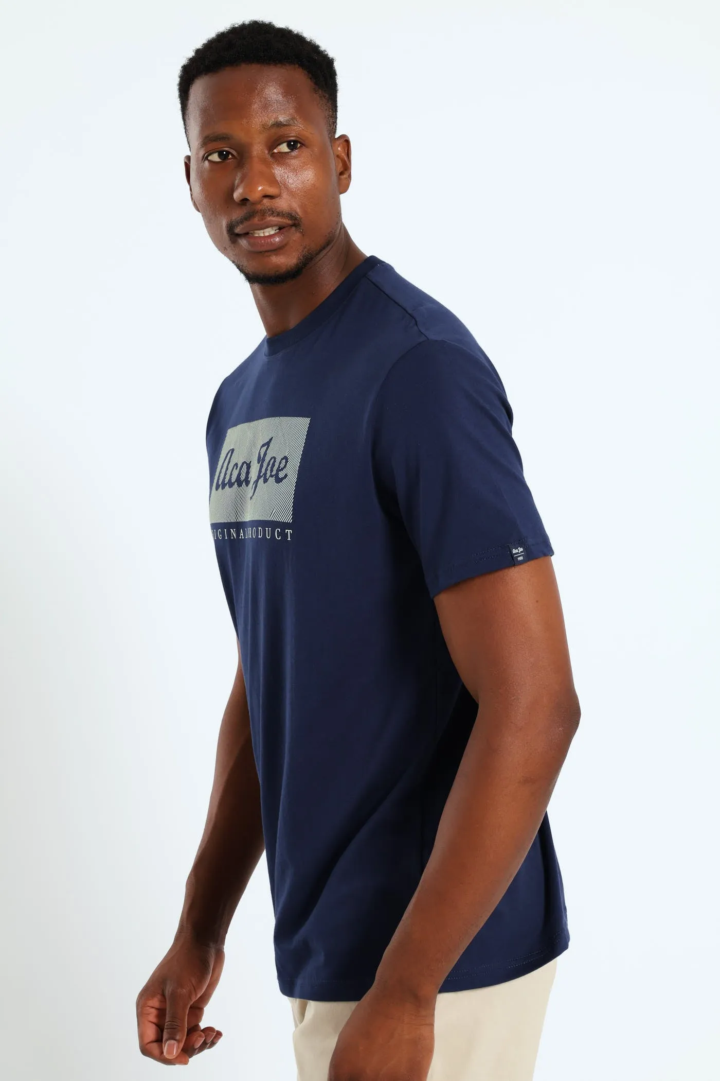 Square Logo Embroidered Tee - Navy sold by Edgars product image thumbnail 2