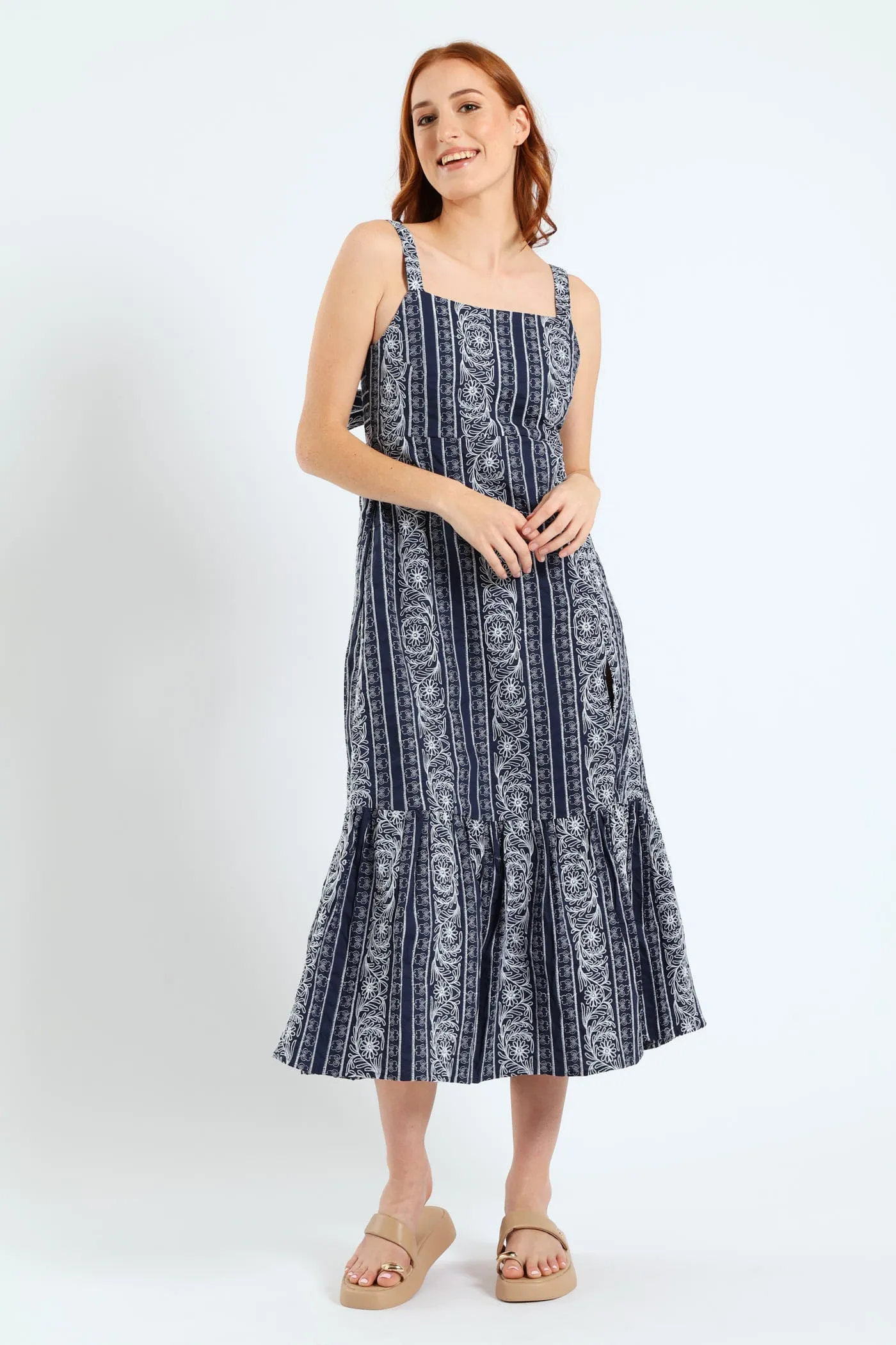 Maxi Tiered Dress - Navy sold by Edgars product image thumbnail 2
