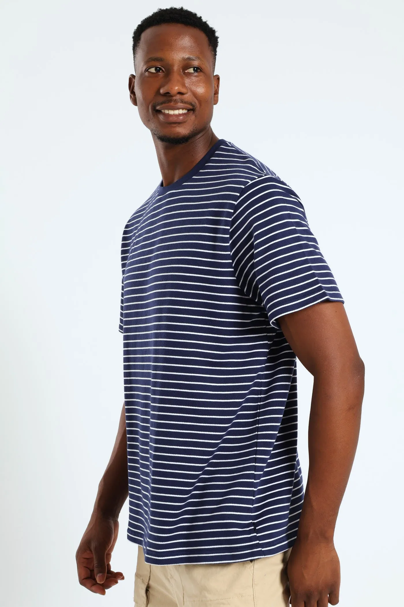 Surface Stripe Tee - Navy sold by Edgars product image thumbnail 2