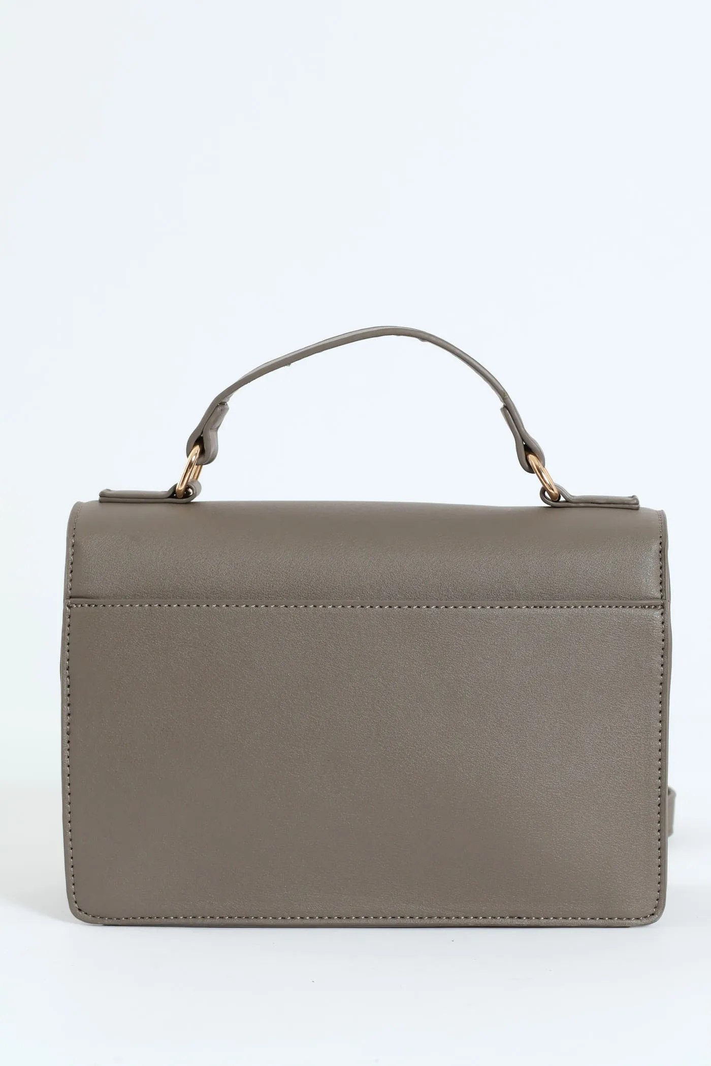 Gold Clasp Top Handle Satchel - Dark Grey sold by Edgars product image thumbnail 3