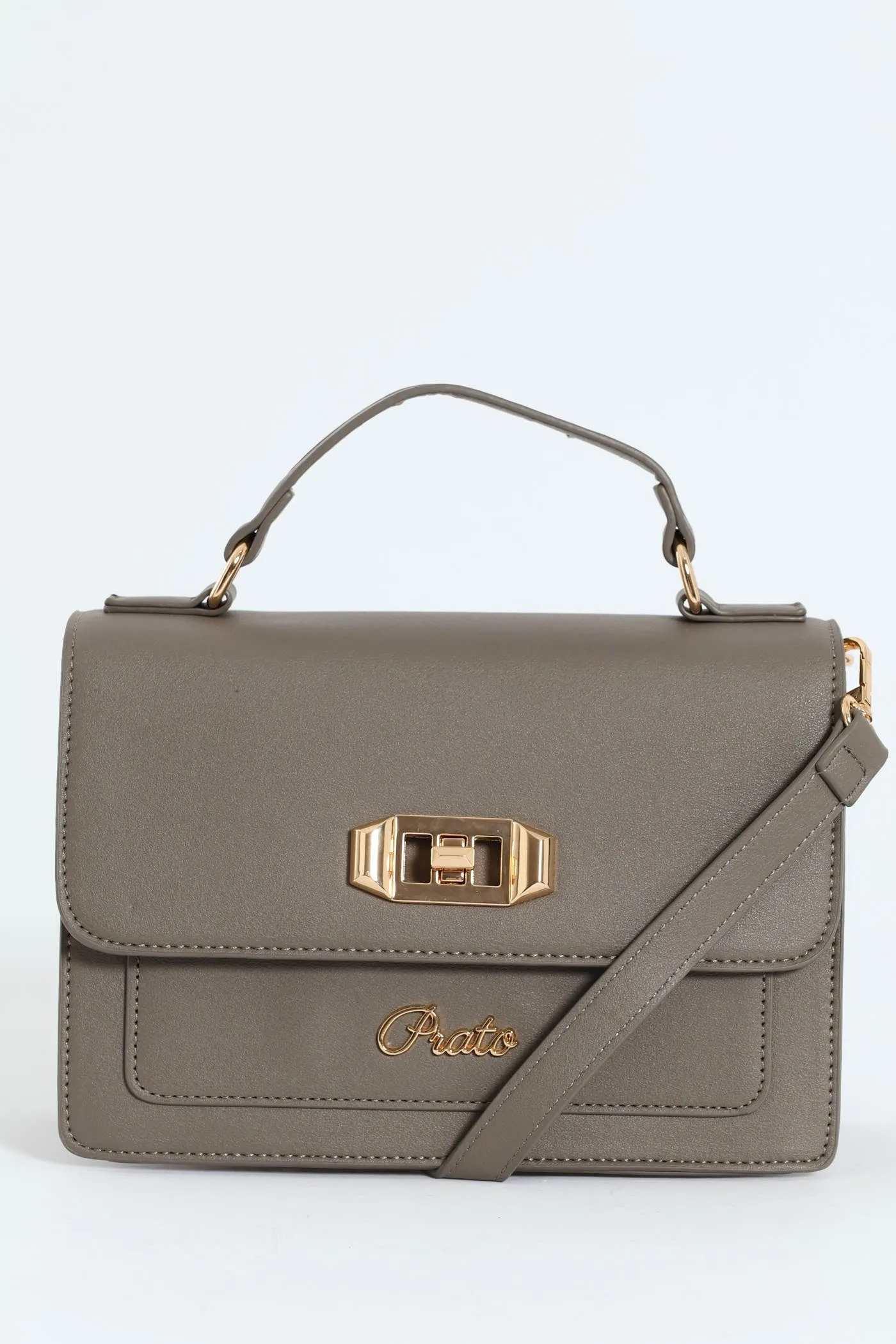 Gold Clasp Top Handle Satchel - Dark Grey sold by Edgars product image thumbnail 2