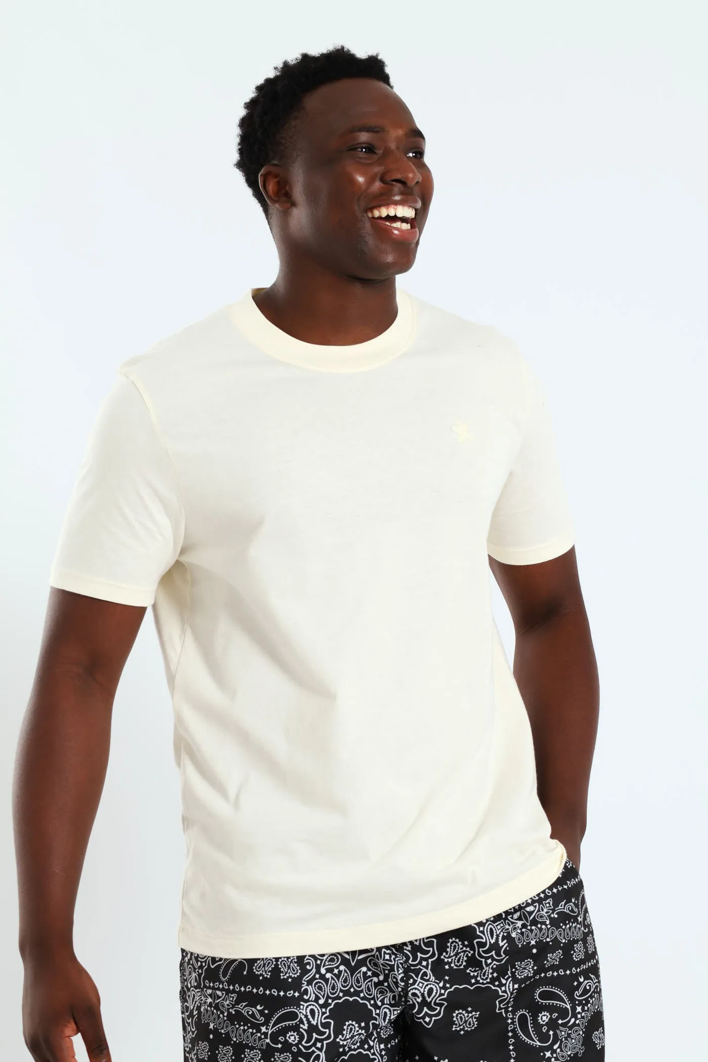 Ecru Plain Tee - Off White sold by Edgars