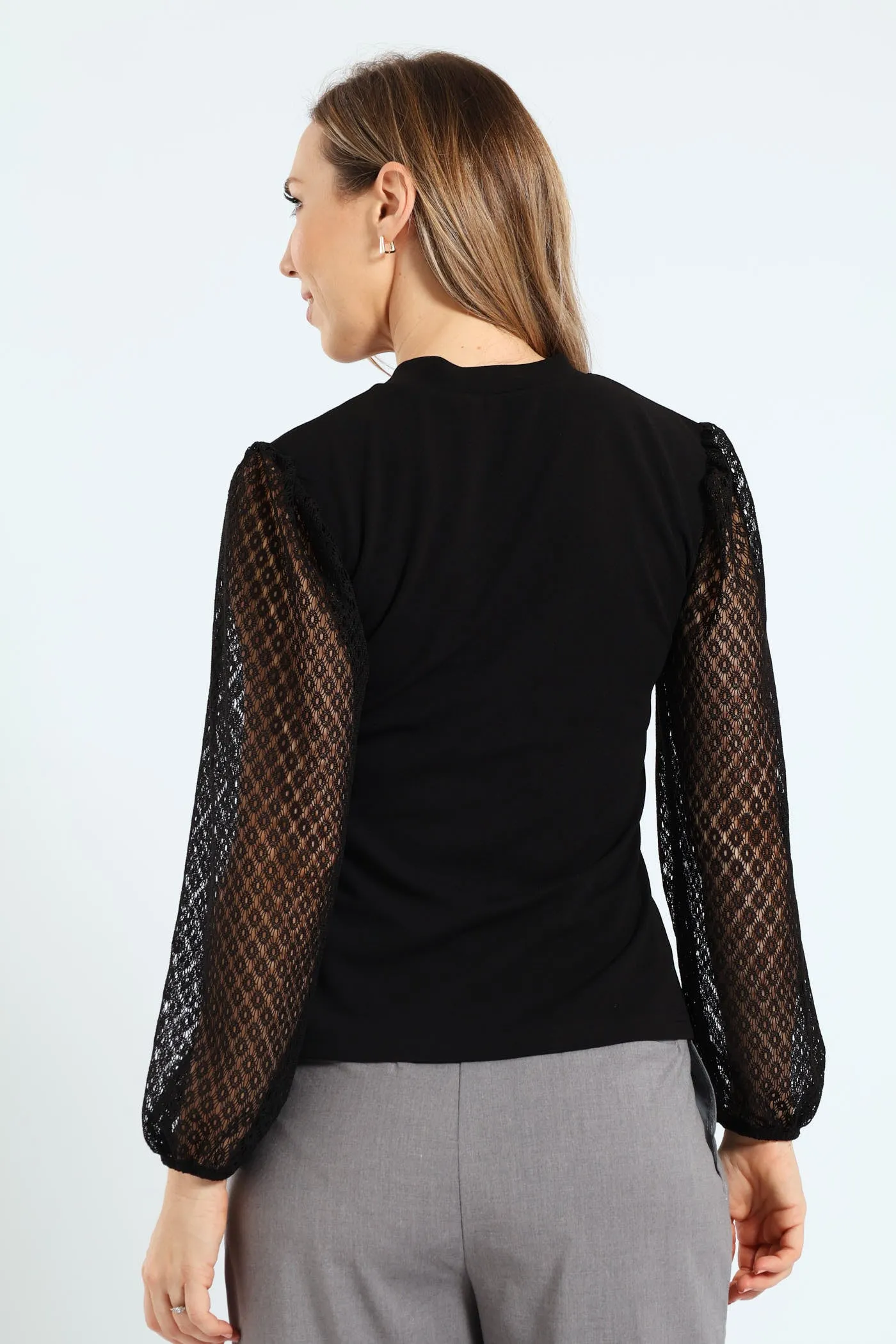V-Neck Combo Blouse - Black sold by Edgars product image thumbnail 3