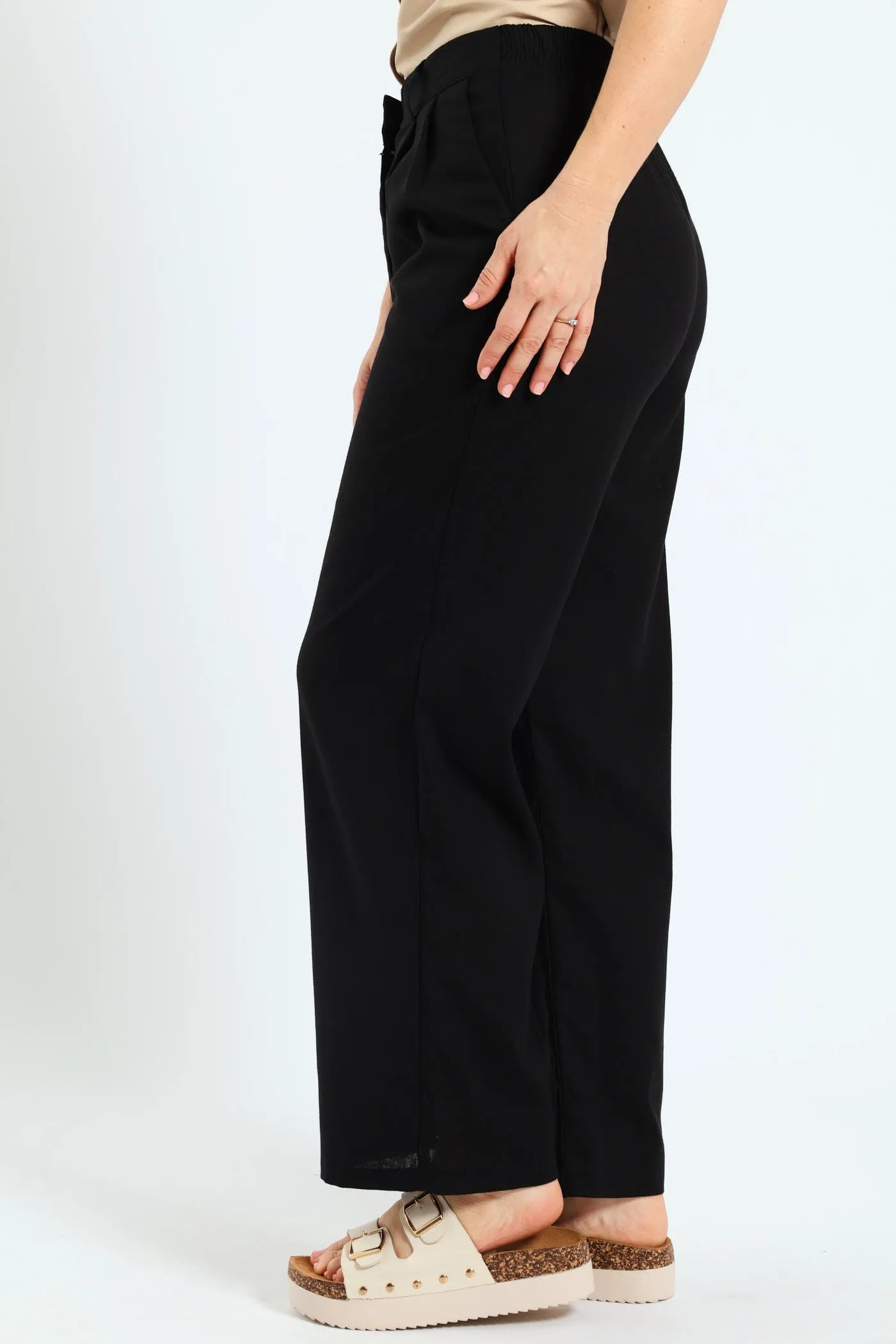 Pleated Wideleg Pants With Pockets - Black sold by Edgars product image thumbnail 3