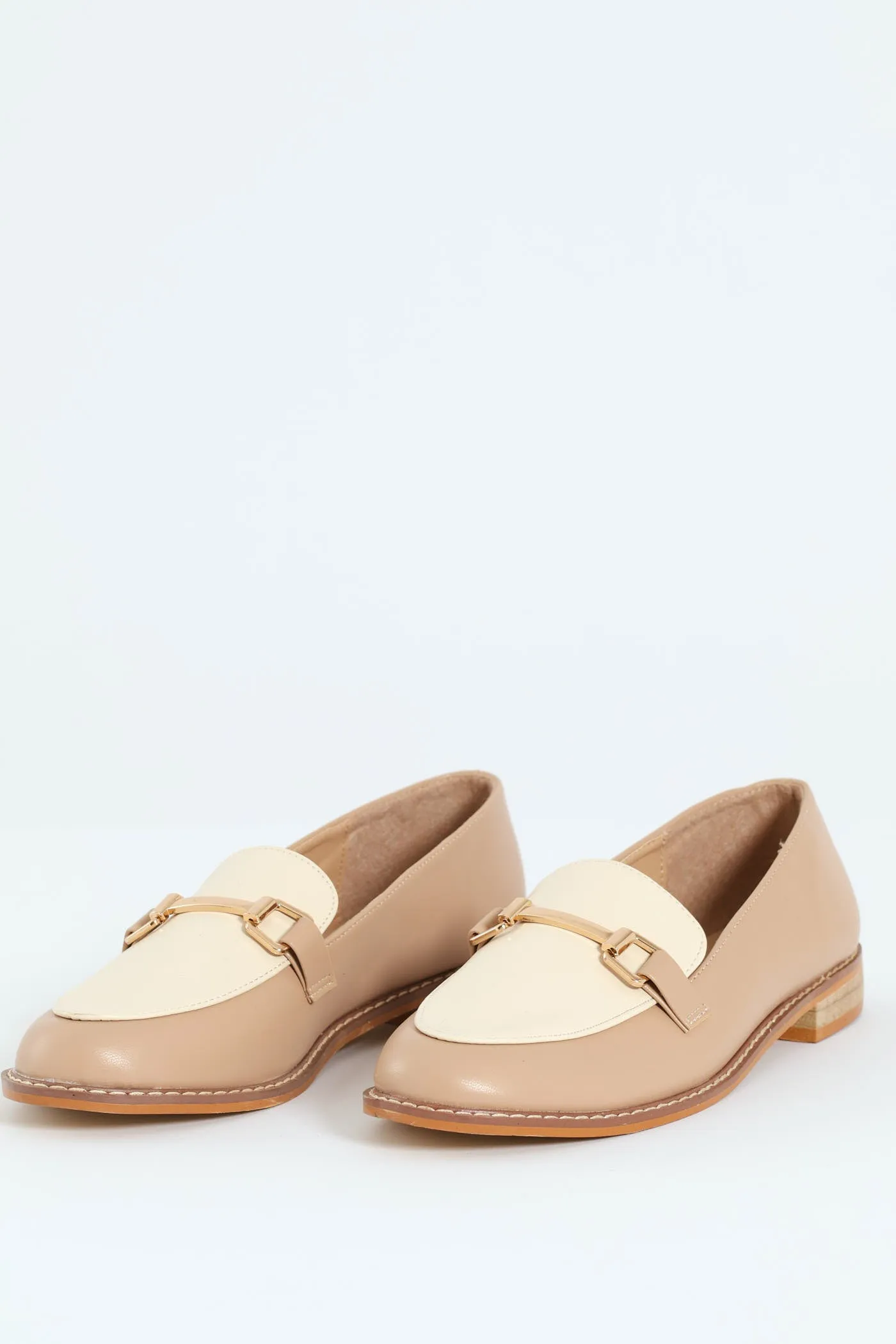 Metal Trim Loafer - Natural sold by Edgars