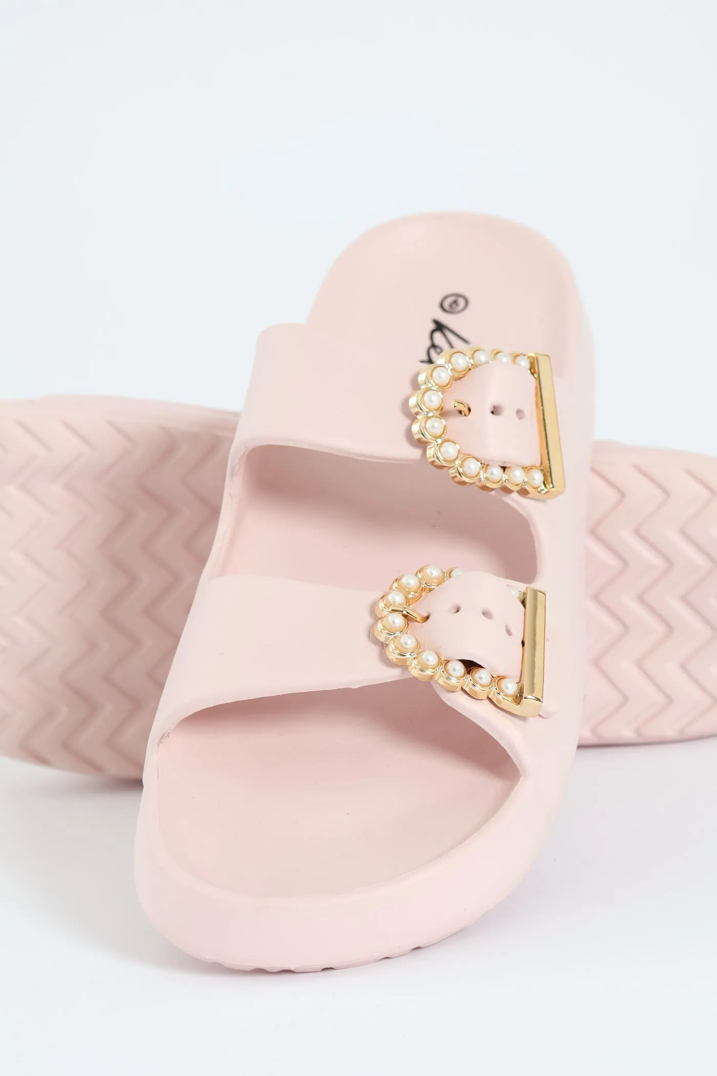 Eva Slide With Pearl Buckle - Blush sold by Edgars product image thumbnail 2