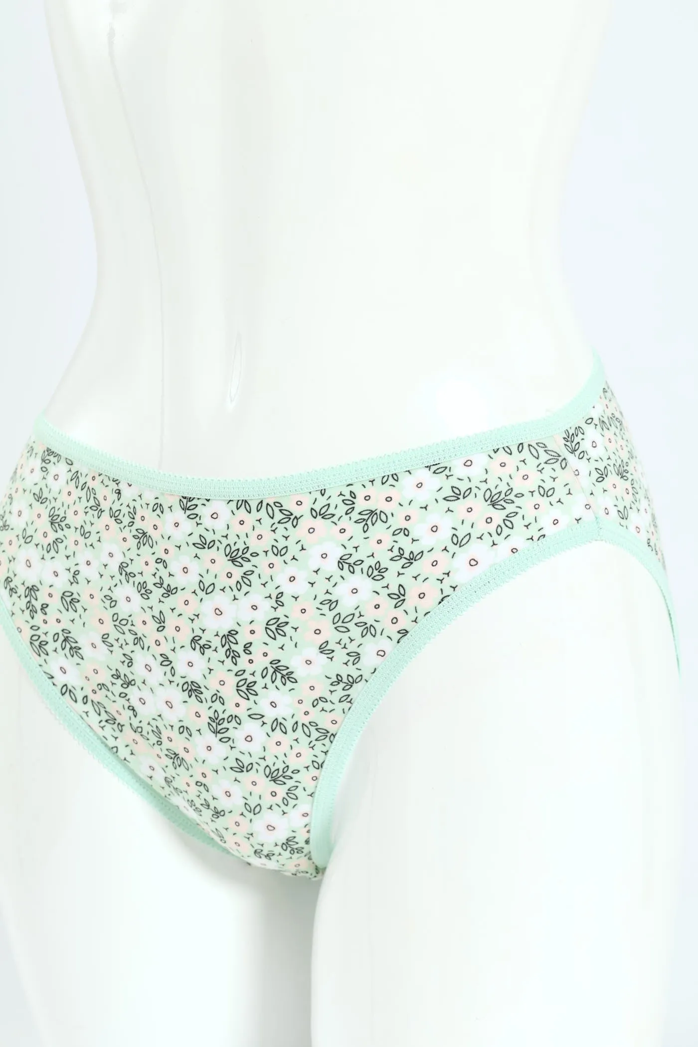5 Pack Cotton Stretch Hi-Cut Panties - Dots/White/Floral/Pink/Grey Melange sold by Edgars product image thumbnail 3