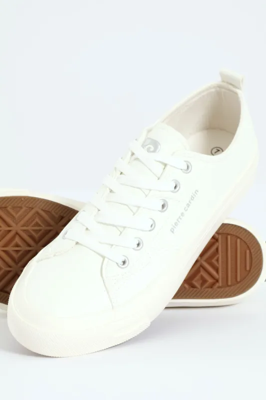 Urban Basic Vulcanised Lace Up Sneaker - White/White sold by Edgars